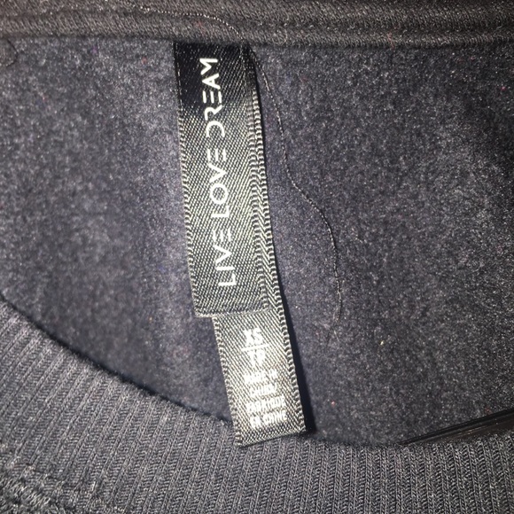 Aeropostale LLD Black Crop Sweatshirt - Picture 3 of 4